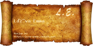 Léva Emma névjegykártya